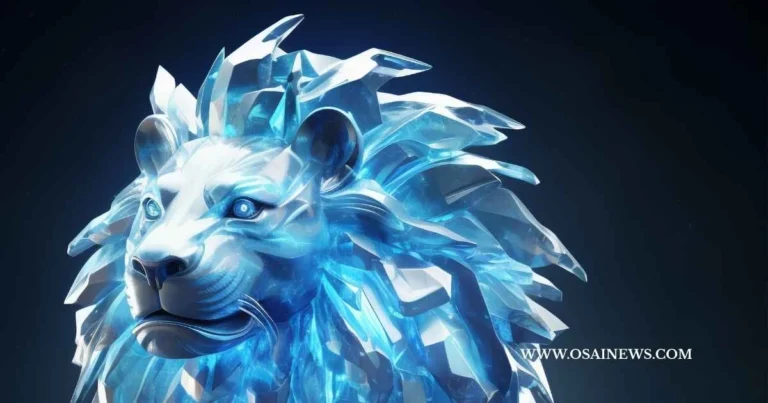 ai image creator prompt diamond body lion walking
