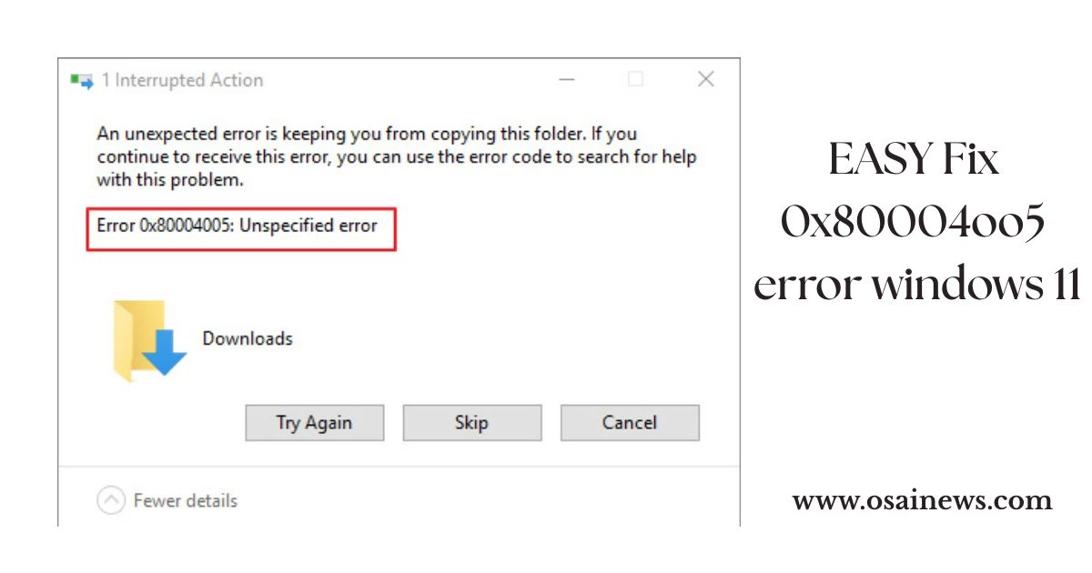0x80004oo5 error windows 11