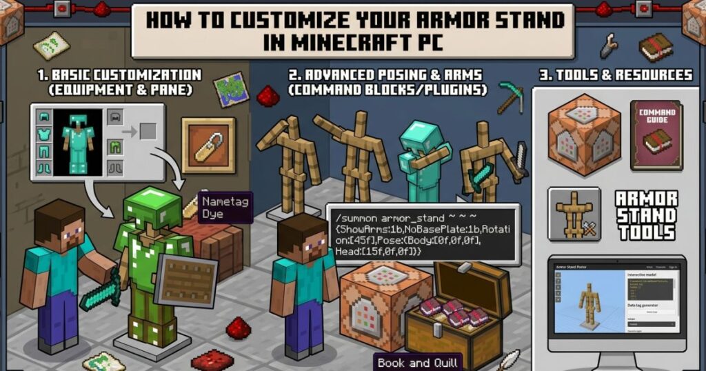 How to Customize Your Armor Stand in Minecraft PC