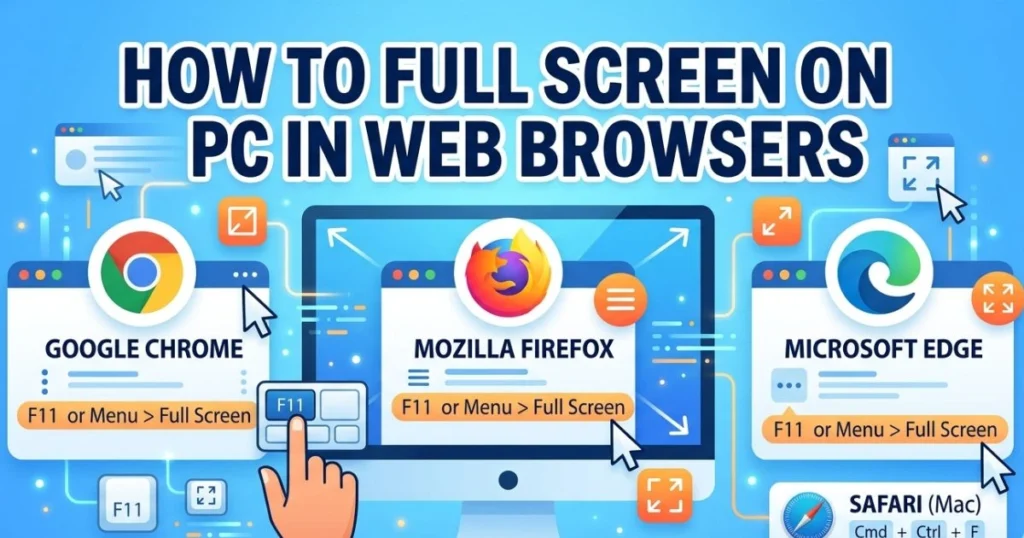 How to Full Screen on PC in Web Browsers
