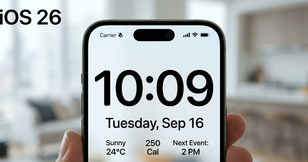 How to Make Time on iPhone Bigger iOS 26