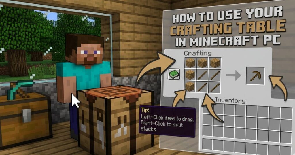 How to Use Your Crafting Table in Minecraft PC