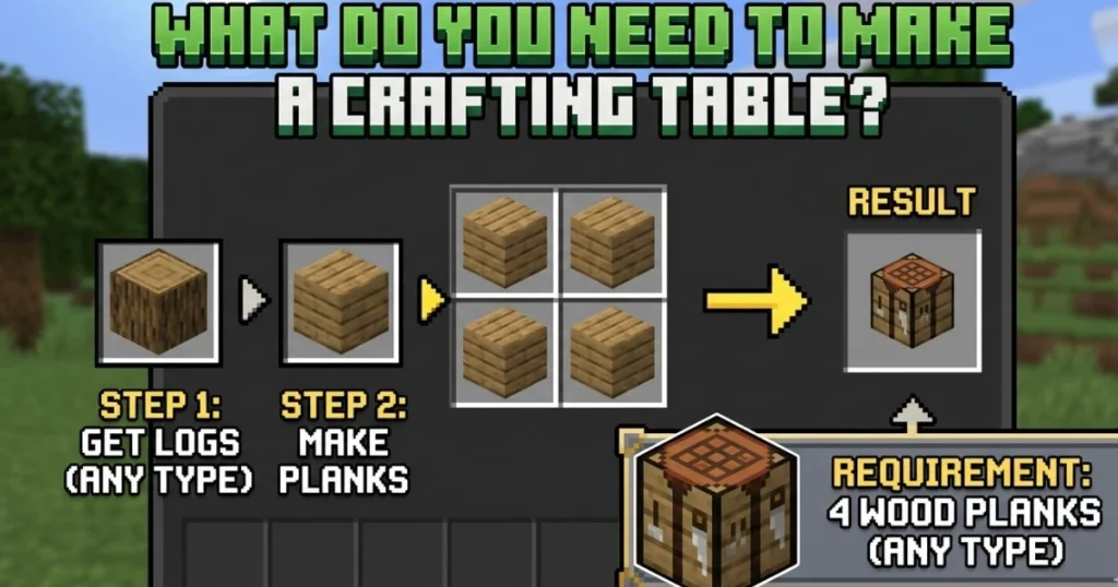 What Do You Need to Make a Crafting Table in Minecraft PC?